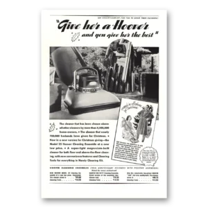 1937 Hoover Vacuum Print Ad | Give Her Hoover