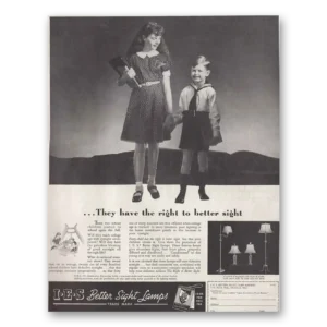 1937 IES Better Sight Lamps Print Ad | Have Right