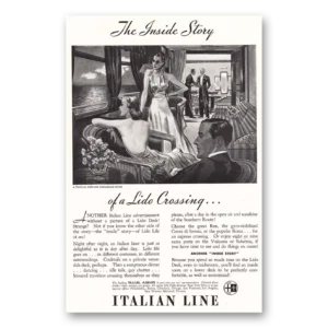 1937 Italian Line Print Ad | Lido Crossing