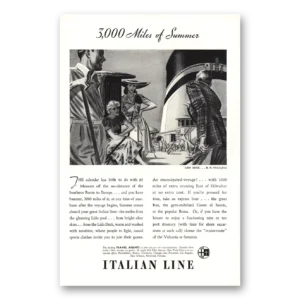 1937 Italian Line Print Ad | Miles Summer