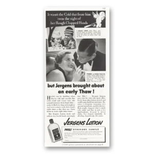 1937 Jergens Lotion Print Ad | Early Thaw
