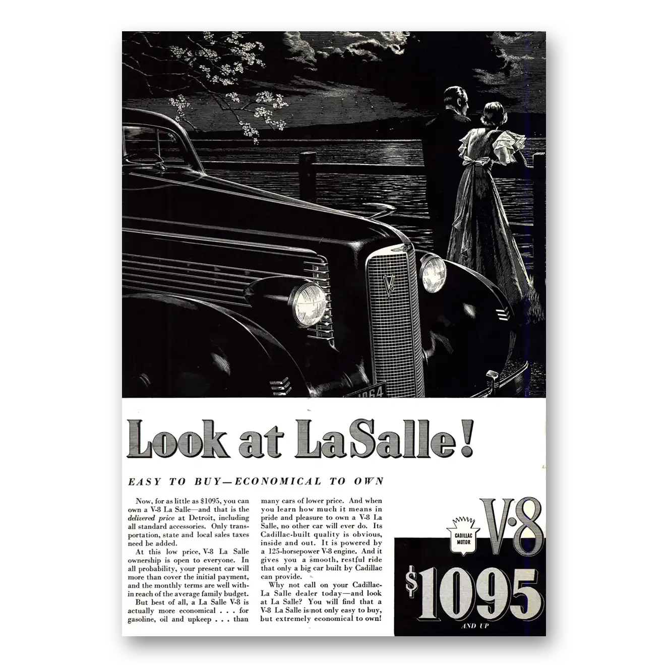 1937 Cadillac LaSalle Print Ad | Economical