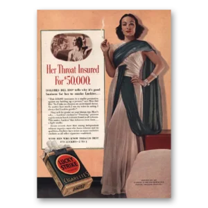 1937 Lucky Strike Cigarettes Print Ad | Dolores Del Rio