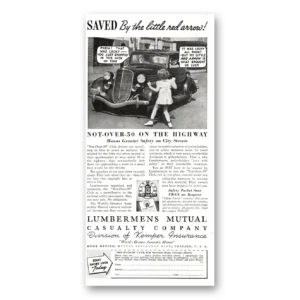 1937 Lumbermens Mutual Casualty Print Ad | Little Red Arrow