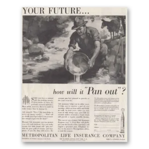 1937 Metropolitan Life Insurance Print Ad | Pan Out