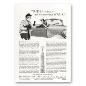 1937 Metropolitan Life Insurance Print Ad | My Doctor
