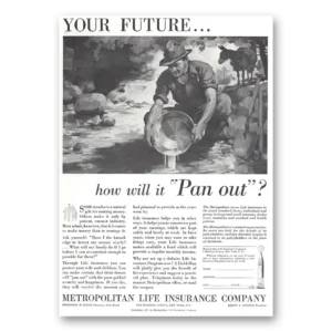 1937 Metropolitan Life Insurance Print Ad | Pan Out