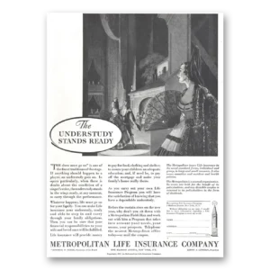 1937 Metropolitan Life Insurance Print Ad | Understudy