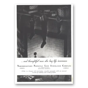 1937 Northwestern National Life Insurance Print Ad | Thoughtful Men