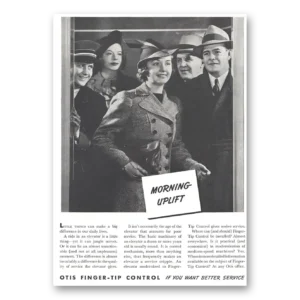 1937 Otis Elevator Print Ad | Finger Tip