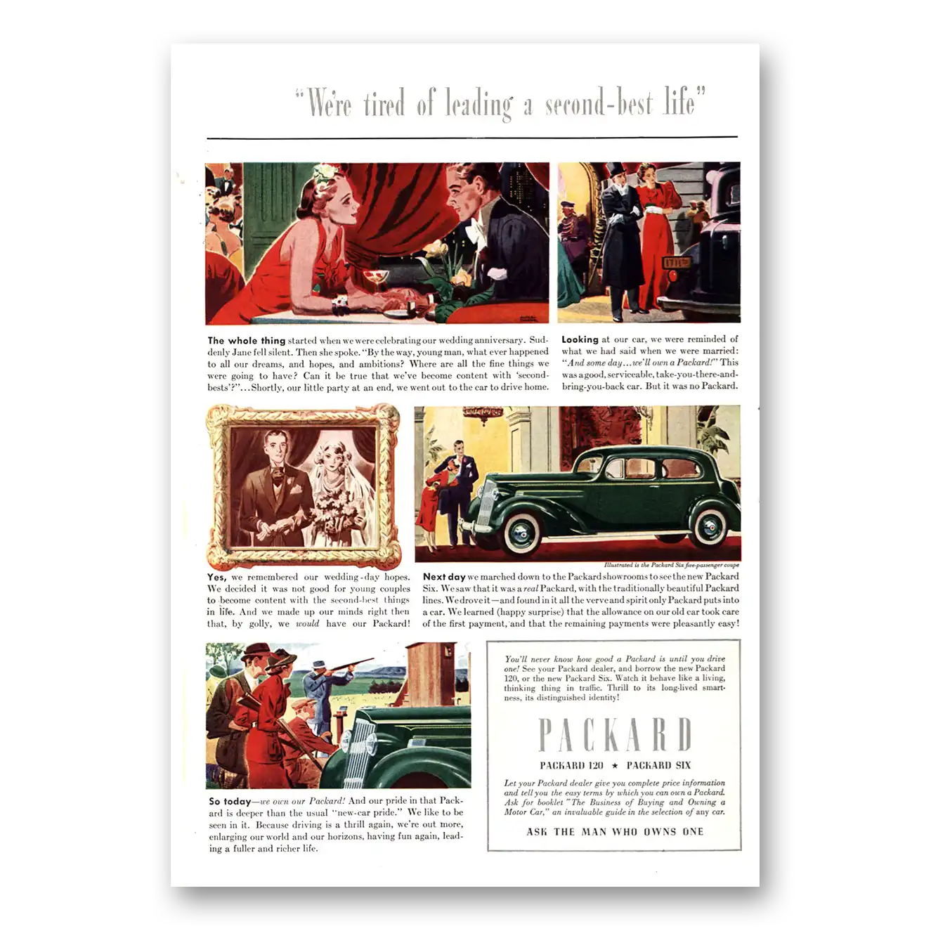 1937 Packard Six Print Ad | Second Best