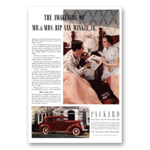 1937 Packard Six Print Ad | Rip Vanwinkle Jr