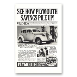 1937 Plymouth Touring Sedan Print Ad | Pile Up