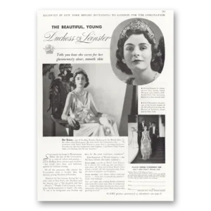 1937 Ponds Cold Cream Print Ad | Duchess Leinster