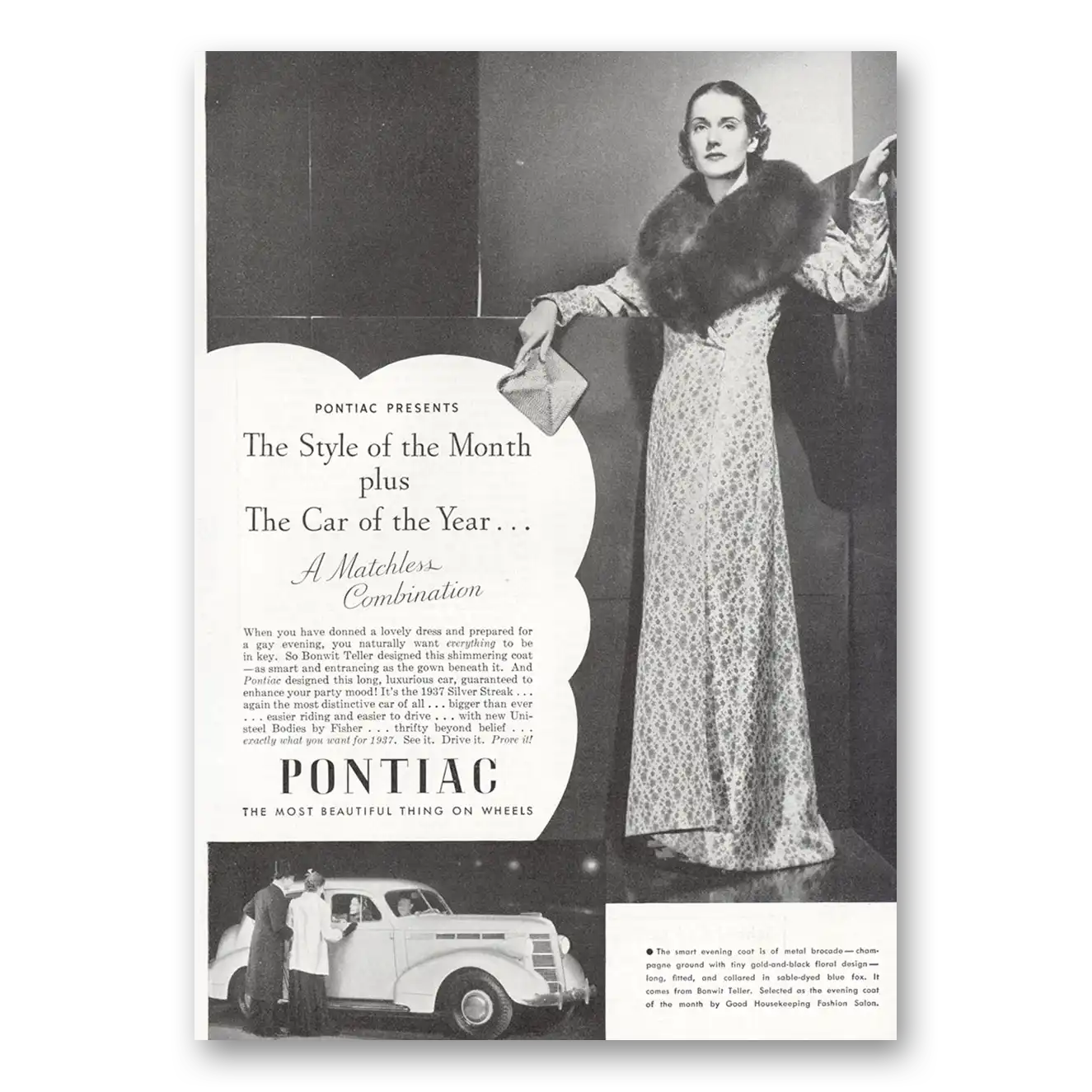 1937 Pontiac Silver Streak Print Ad | Style Month