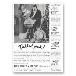1937 Rand McNally Print Ad | Tickled Pink
