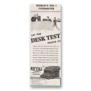 1937 Royal Typewriter Print Ad | Desk Test