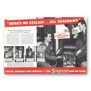1937 Seagrams VO Whisky Print Ad | My Cellar