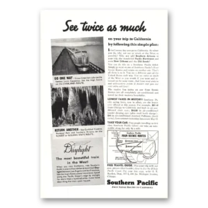 1937 Southern Pacific Print Ad | Beautiful Train