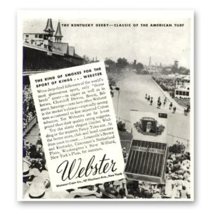 1937 Webster Cigars Print Ad | Kentucky Derby