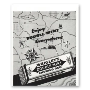 1937 Wrigleys Gum Print Ad | Double Mint