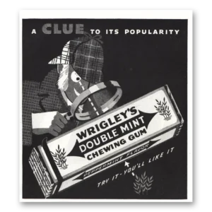 1937 Wrigleys Gum Print Ad | Double Mint