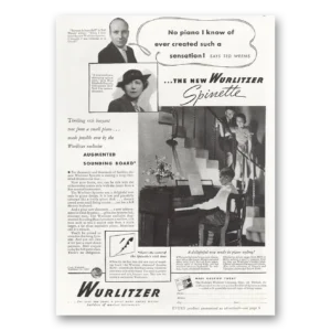1937 Wurlitzer Organ Print Ad | Ted Weems