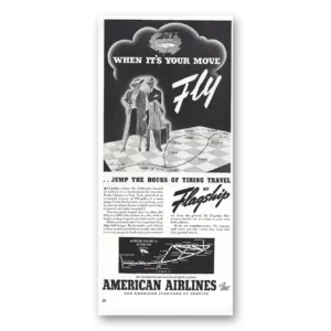 1938 American Airlines Print Ad | Move Fly