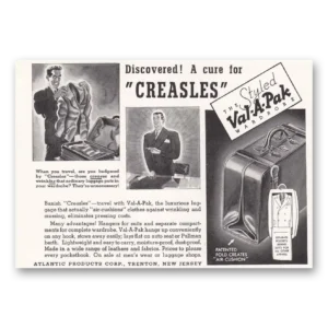 1938 Atlantic Products Print Ad | Luggage Cure