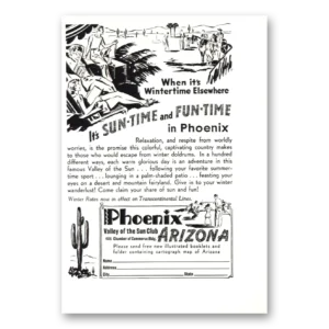 1938 Phoenix Arizona Print Ad | Sun Time