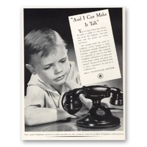 1938 Bell Telephone Print Ad | Make It Talk