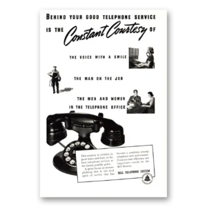1938 Bell Telephone Print Ad | Constant Courtesy
