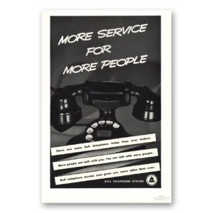 1938 Bell Telephone Print Ad | More Service