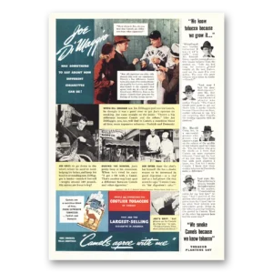 1938 Camel Cigarettes Print Ad | Joe Di Maggio