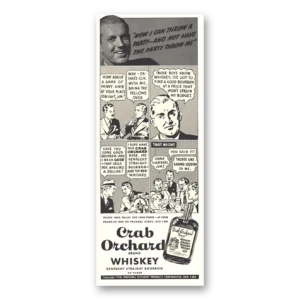 1938 Crab Orchard Whiskey Print Ad | Throw Party