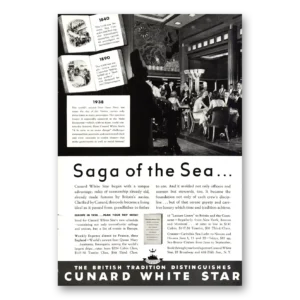 1938 Cunard Print Ad | White Star
