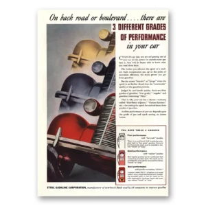 1938 Ethyl Gasoline Print Ad | Back Road