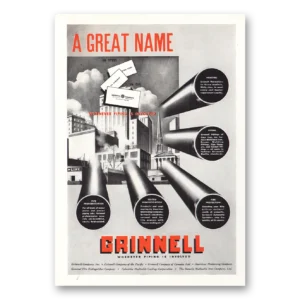 1938 Grinnell Print Ad | A Great Name
