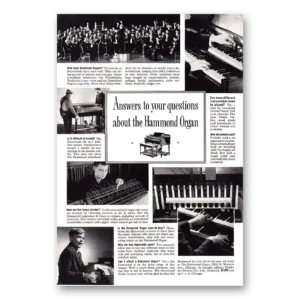1938 Hammond Organ Print Ad | Your Questions
