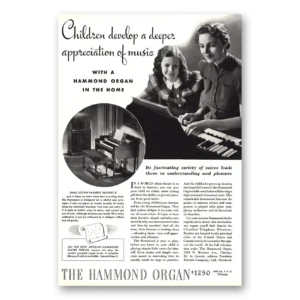 1938 Hammond Organ Print Ad | Deeper Appreciation