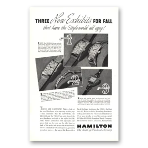 1938 Hamilton Watch Print Ad | New Exhibits