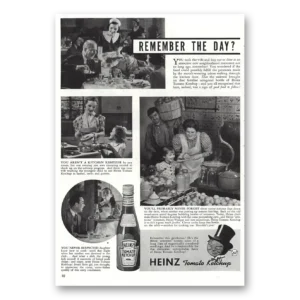 1938 Heinz Ketchup Print Ad | Remember The Day
