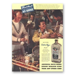 1938 Hiram Walker Print Ad | Frank Hawks