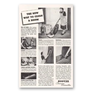 1938 Hoover Vacuum Print Ad | Cleaning Ensembles