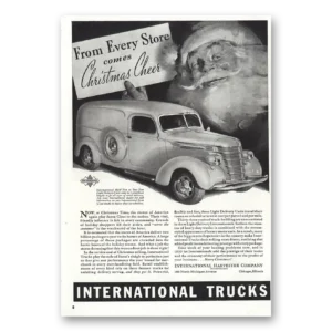 1938 International Trucks Print Ad | Christmas Cheer
