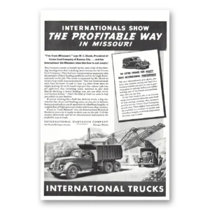 1938 International Trucks Print Ad | Profitable Way Missouri