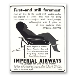 1938 Imperial Airways Print Ad | Still Foremost