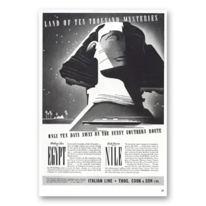 1938 Italian Line Print Ad | Ten Thousand Mysteries