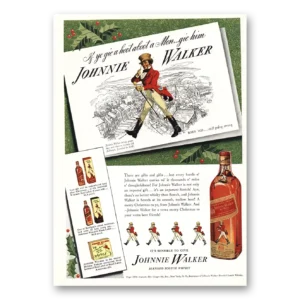 1938 Johnnie Walker Red Label Print Ad | Ye Gie Hoot