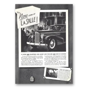 1938 Cadillac LaSalle Print Ad | Smartness